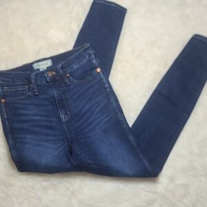 Madewell Dark Blue High-Rise Skinny Jeans